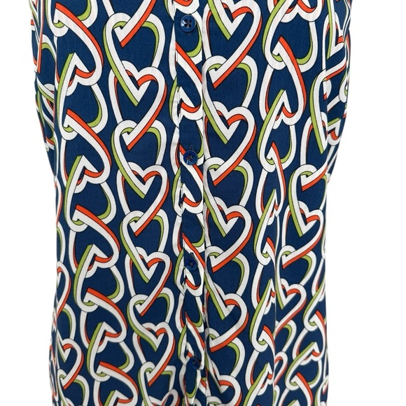 Cabi Amour Heart Print Sleeveless Shirt Versatile Dress Size Medium - Picture 4 of 10